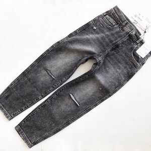Zara NWT black stone washed relaxed fit jeans 10Y